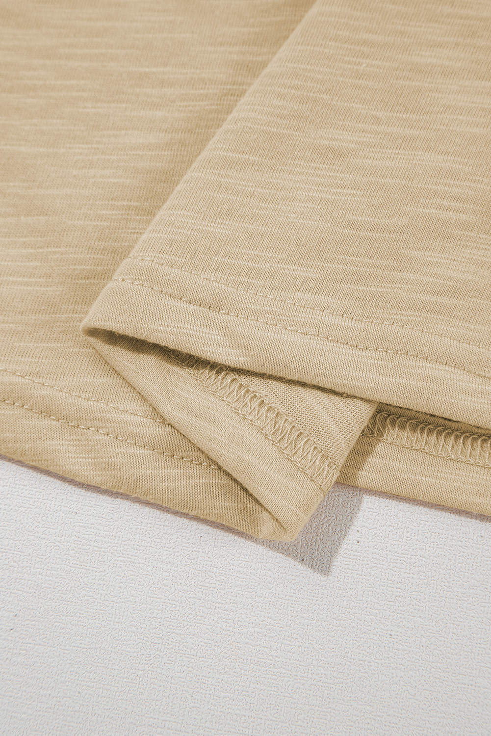 Tan Metallic Sheen Edge Scoop Neck Tank Top - loveforevers