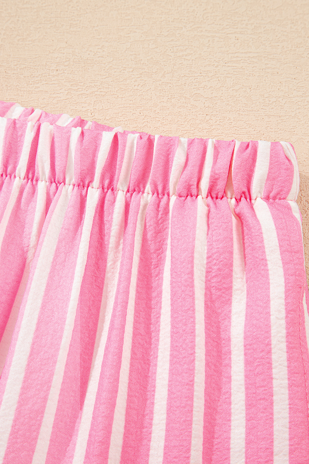 Pink Stripe Buttoned Front Long Sleeve Top and Pants 2 Piece Sleepwear - loveforevers