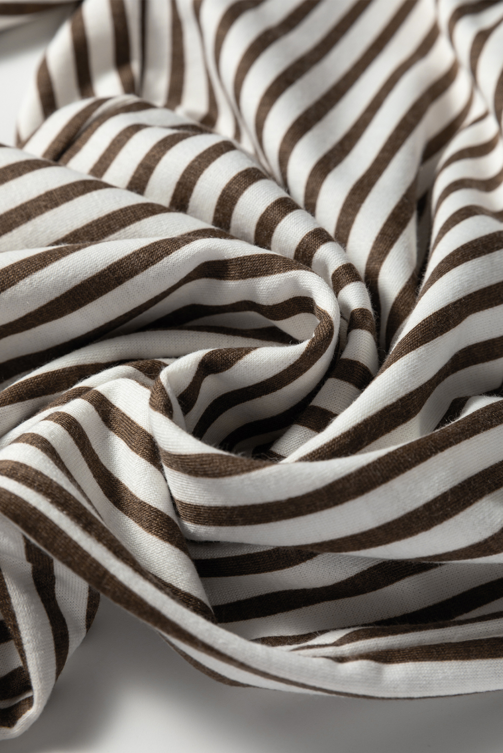 Brown Stripe Elastic High Waist Pocketed Loose Pants - loveforevers