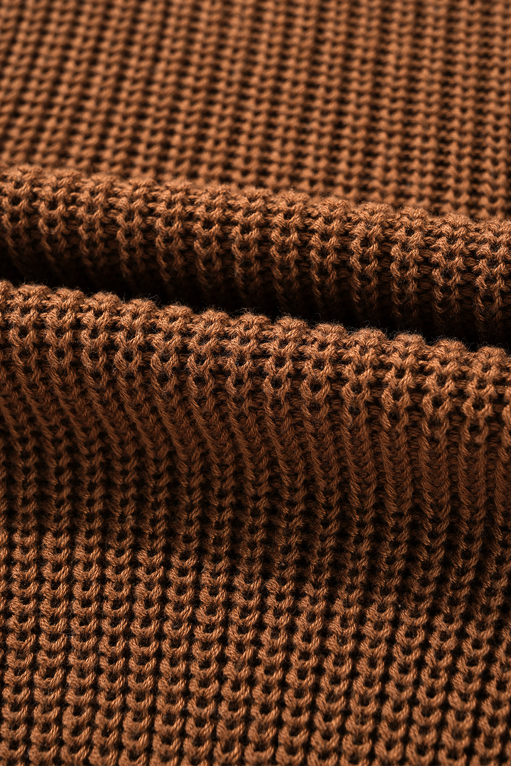 Chestnut Beaded Drop Shoulder Round Neck Sweater - loveforevers