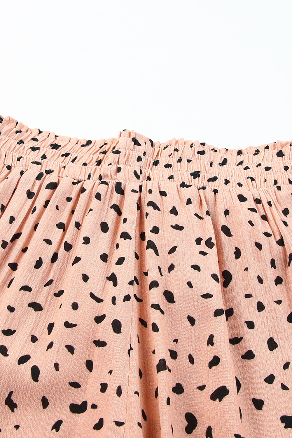 Brown Ruffle Wide Leg Dalmatian Palazzo Pants - loveforevers