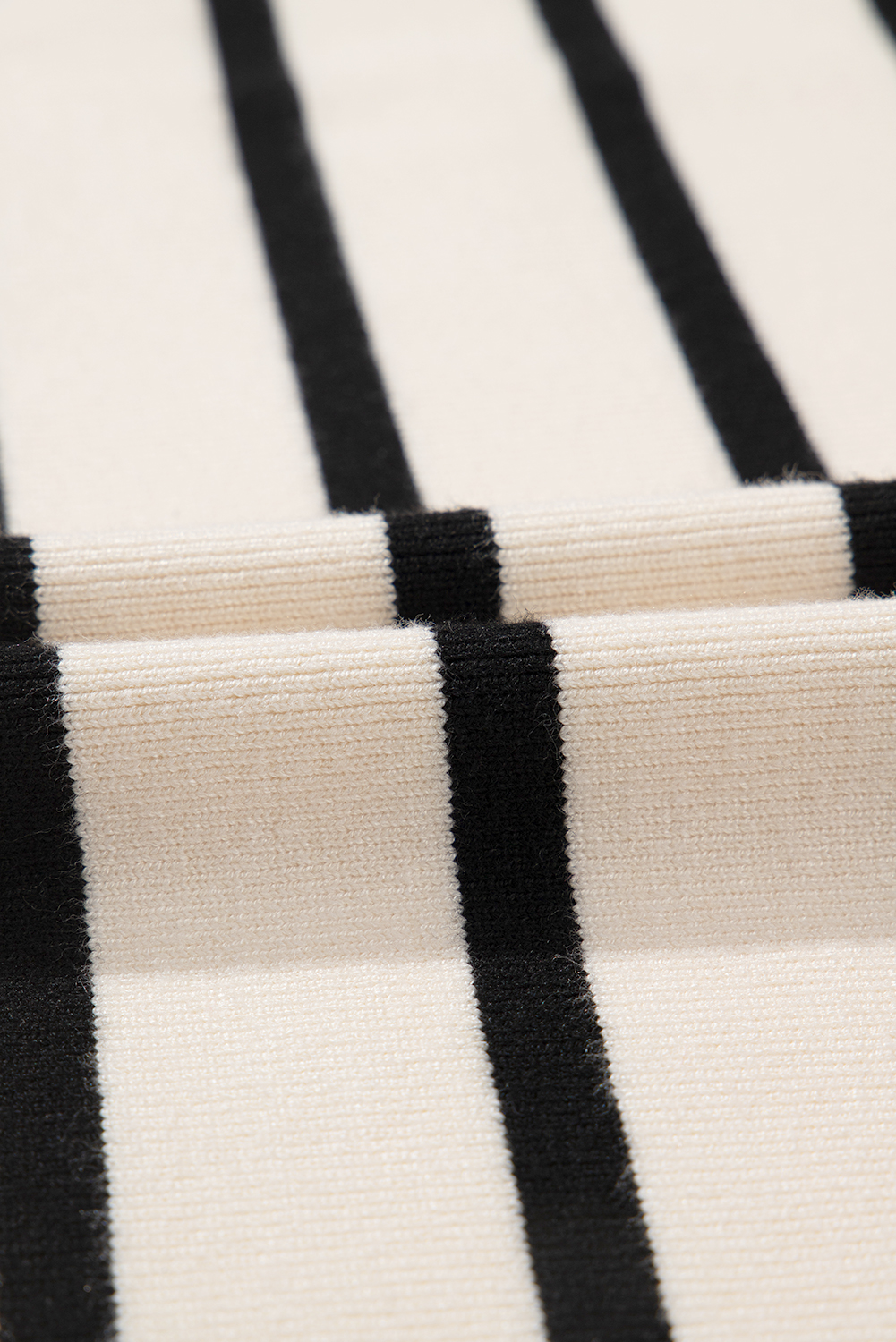 Black Stripe Flap Pocket Buttoned Cardigan Sweater - loveforevers