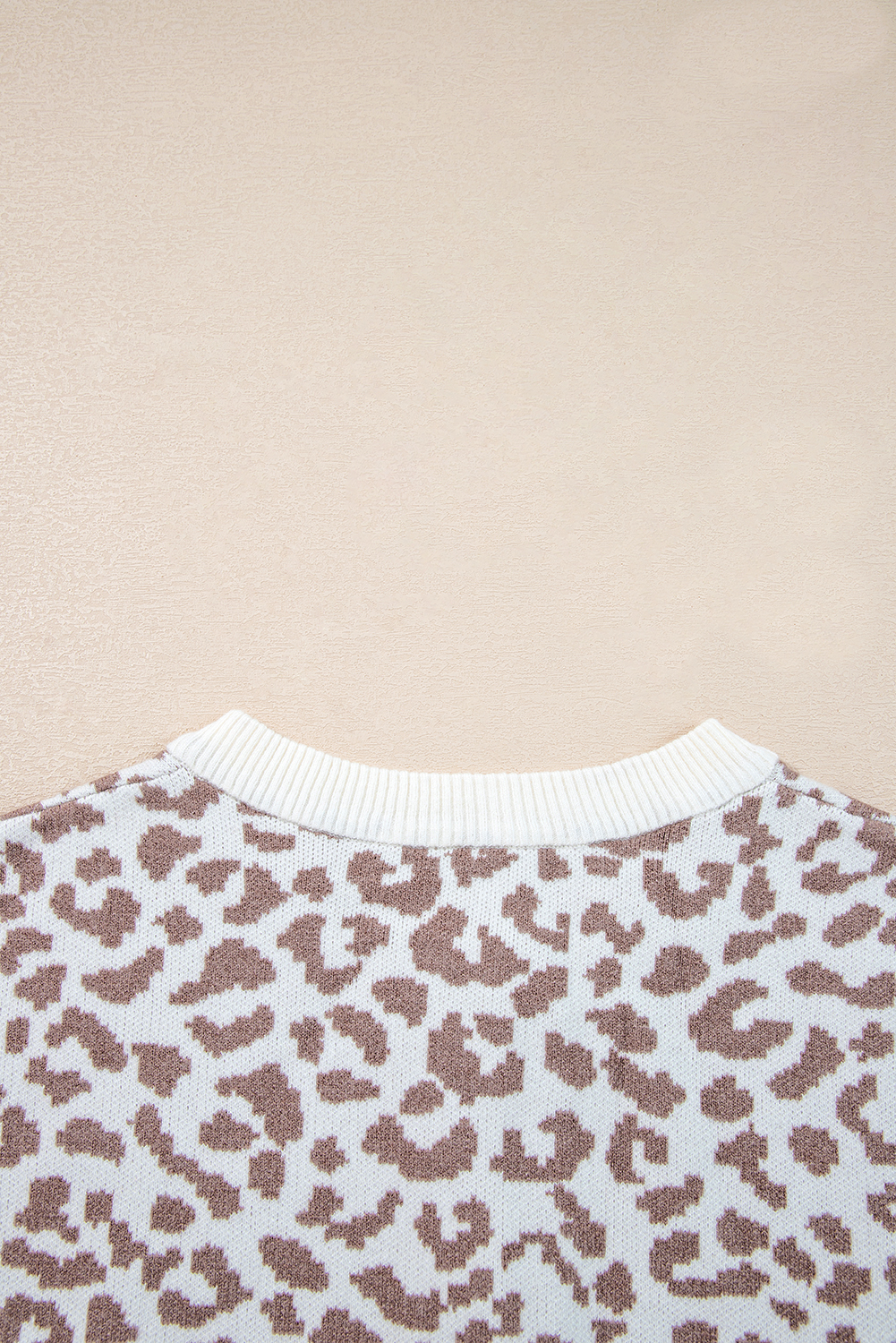 Black Leopard Drop Shoulder Chunky Knitted Cardigan Sweater - loveforevers