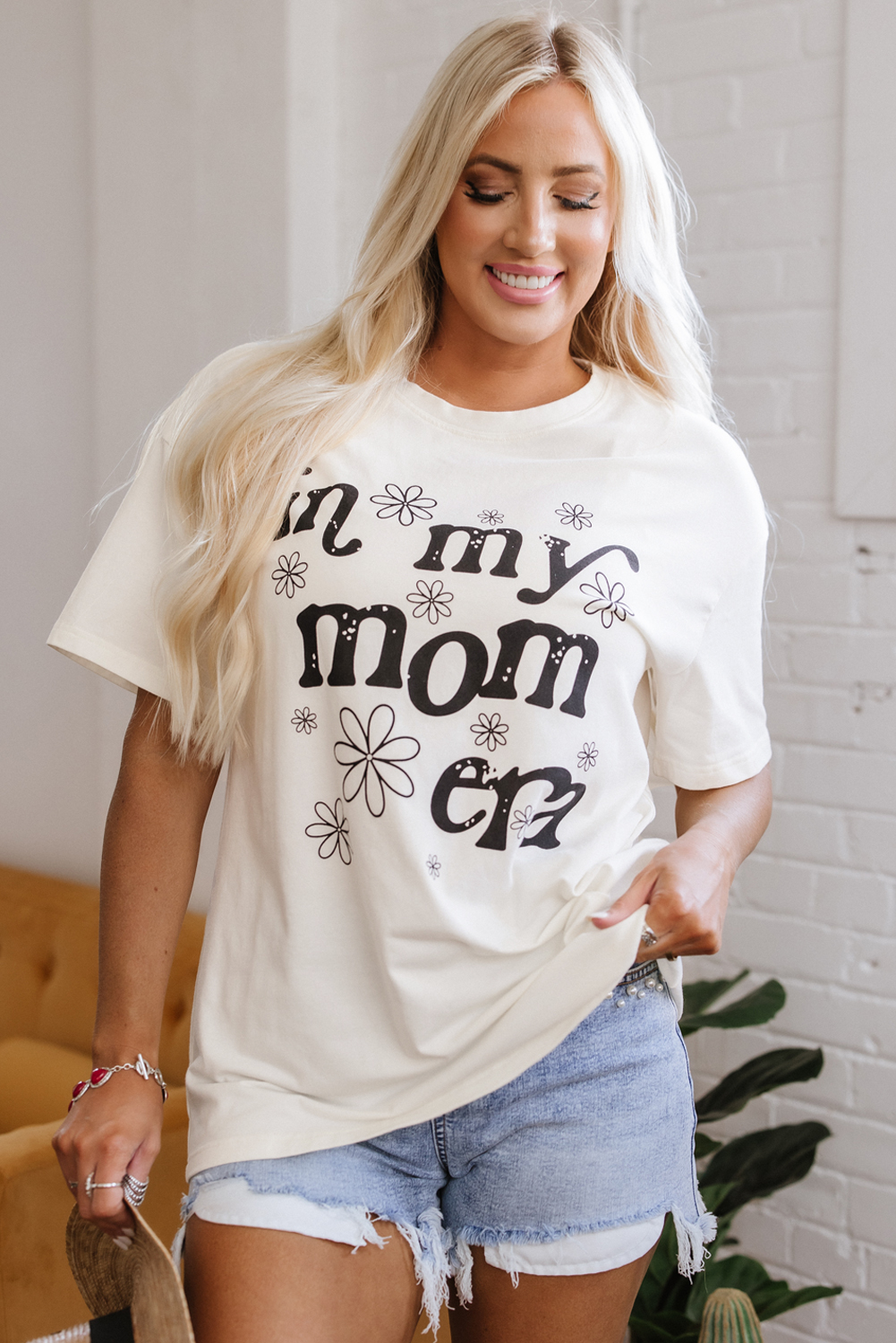 Jet Stream In My mom Era Graphic Loose Casual Tee - loveforevers