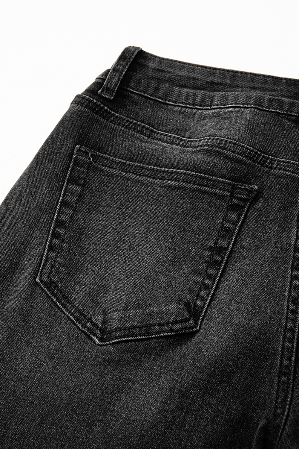 Real Teal Raw Hem Unique Cuffs Straight High Rise Loose Jeans - loveforevers