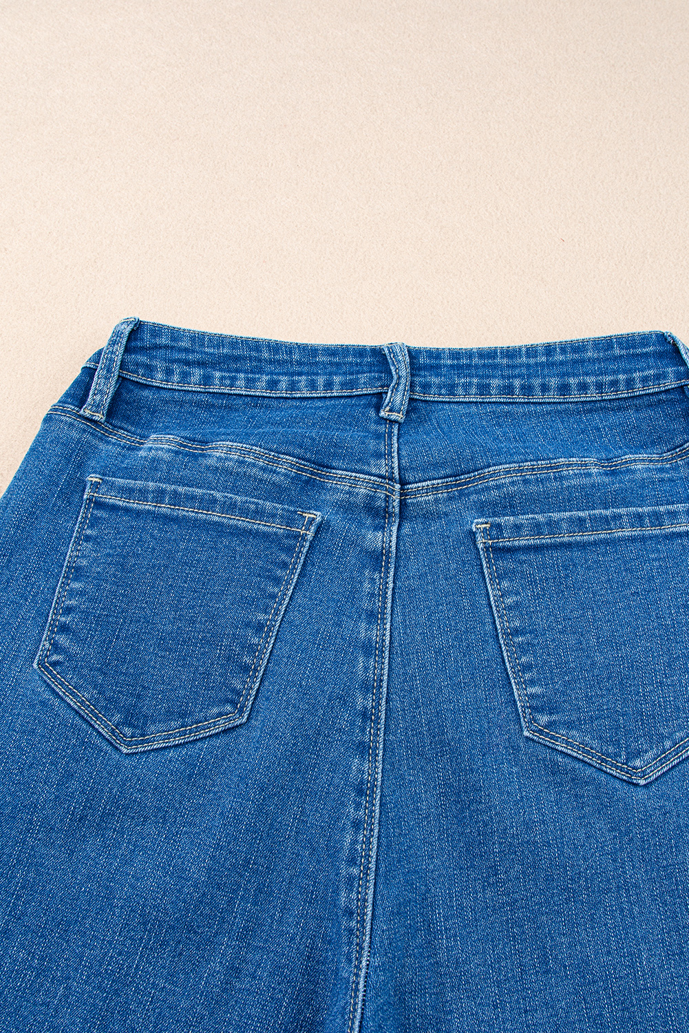 Black Plain Seam Detail Flared Bottom Ankle Length Jeans - loveforevers