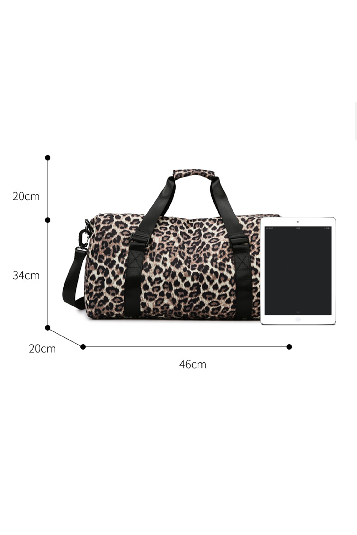 Coffee Leopard Large Travel Duffel Bag - loveforevers