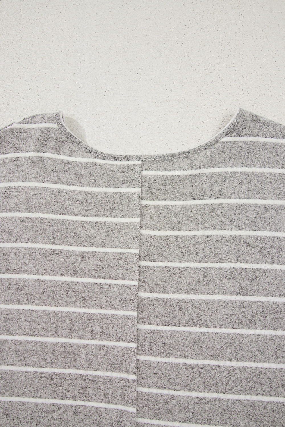 Gray Stripe Dolman Sleeve Drop Shoulder Top - loveforevers