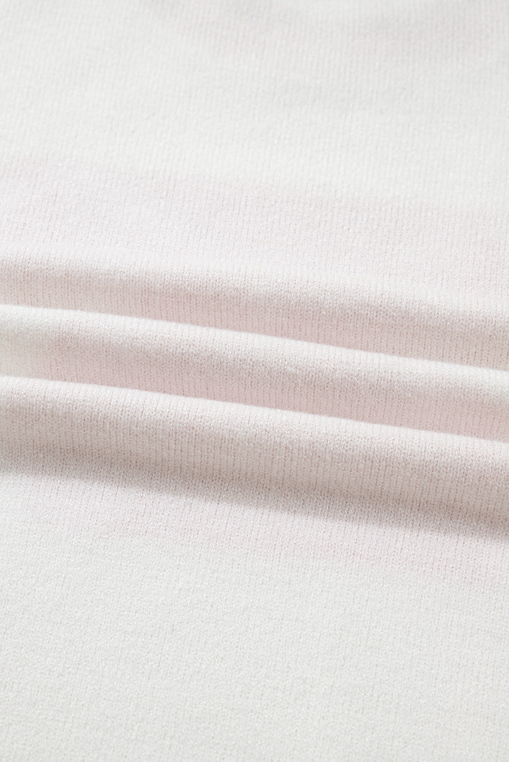 White Striped Trim Bow Graphic Round Neck Drop Shoulder Sweater - loveforevers