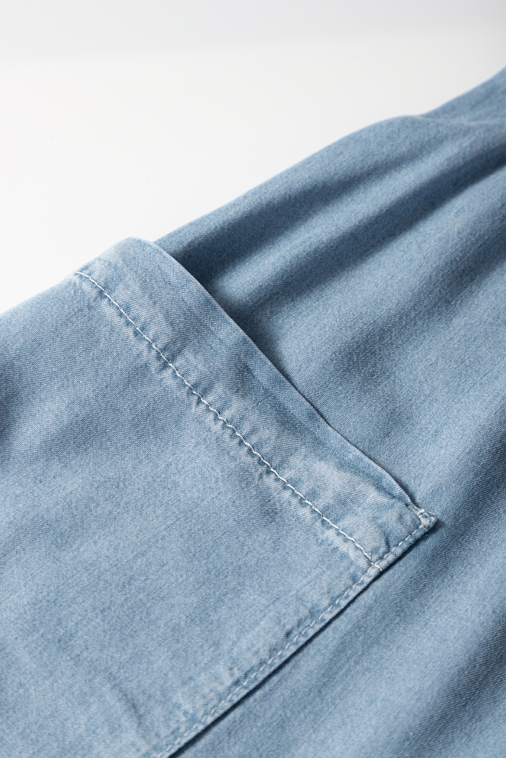 Beau Blue Buttoned Front High Waist Side Pockets Denim Maxi Skirt - loveforevers