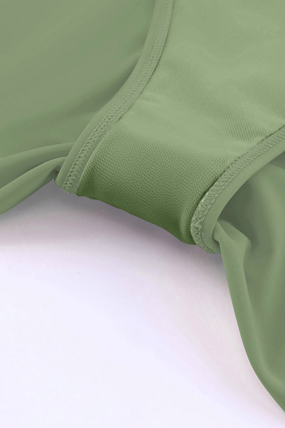 Green Criss Cross Waist Flared Swim Skirt - loveforevers