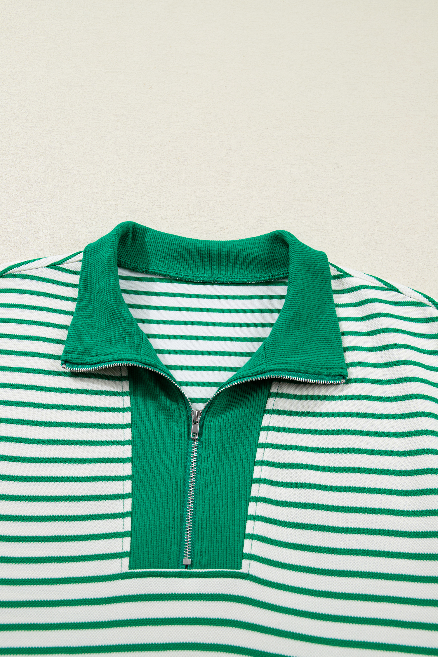Green Stripe Magic St Patricks Day Sequin Graphic Zip Polo Tee Dress - loveforevers