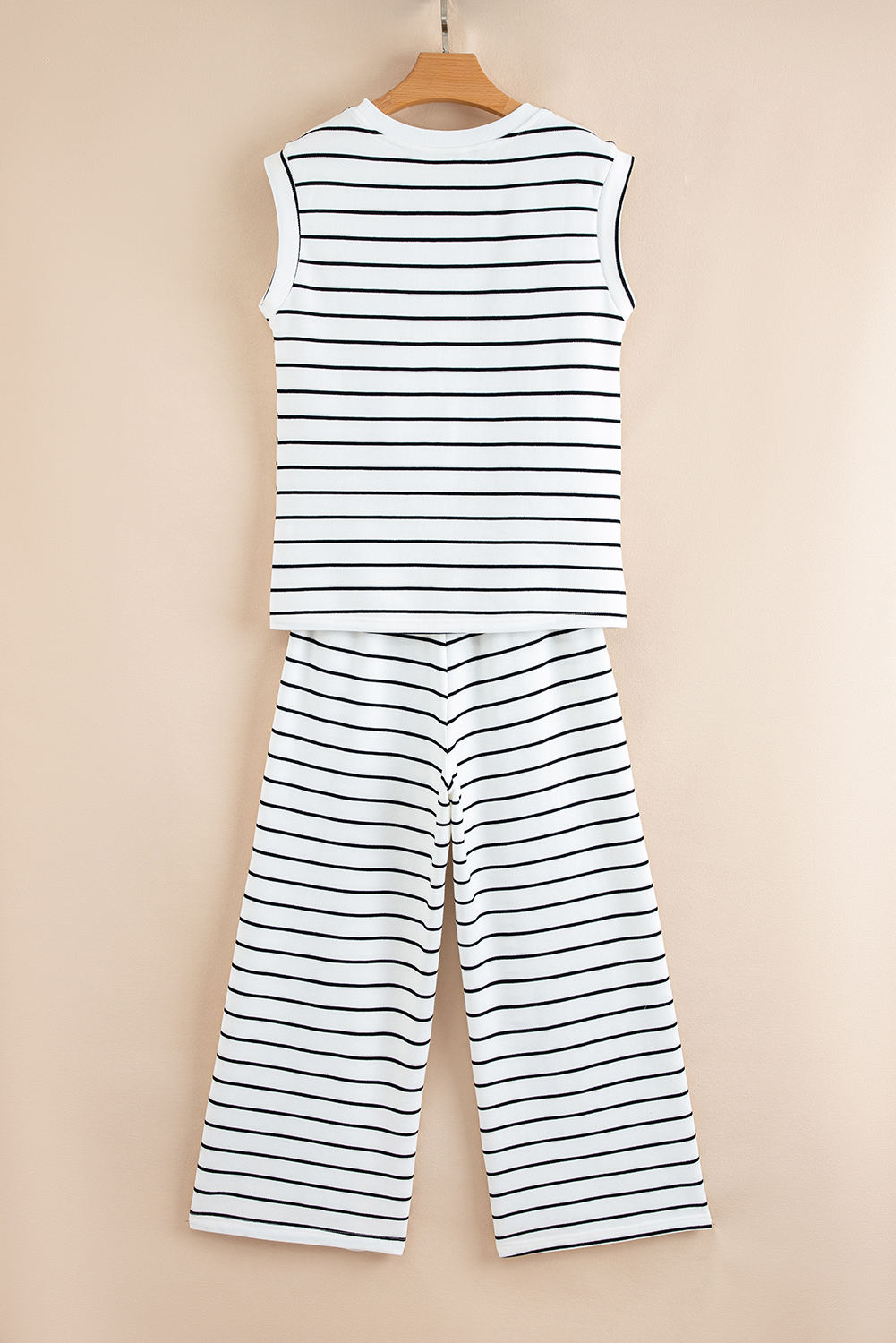 Sail Blue Casual Wide Leg 2pcs Pants Set - loveforevers
