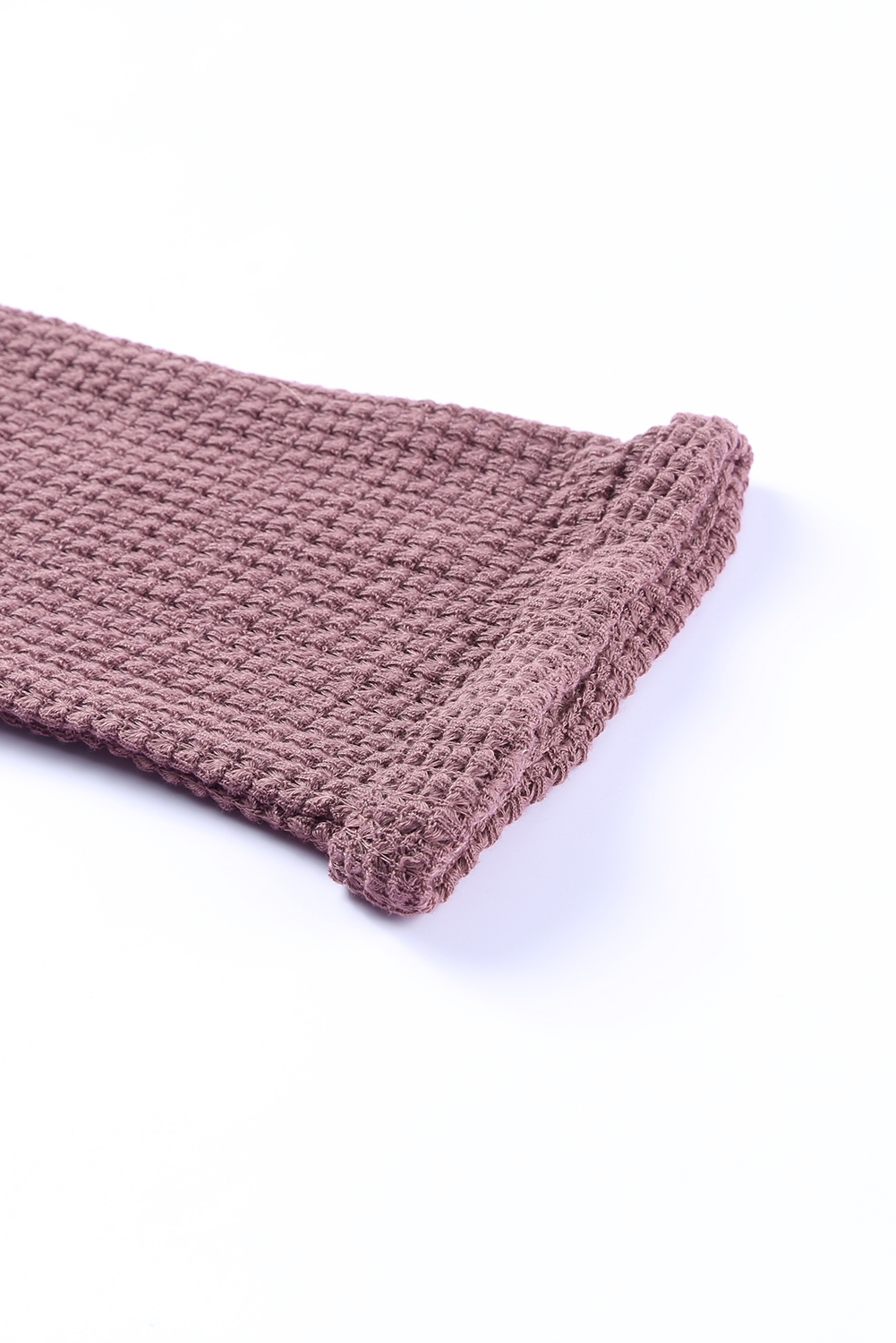 purple Waffle Knit Loose Long Sleeve Top - loveforevers