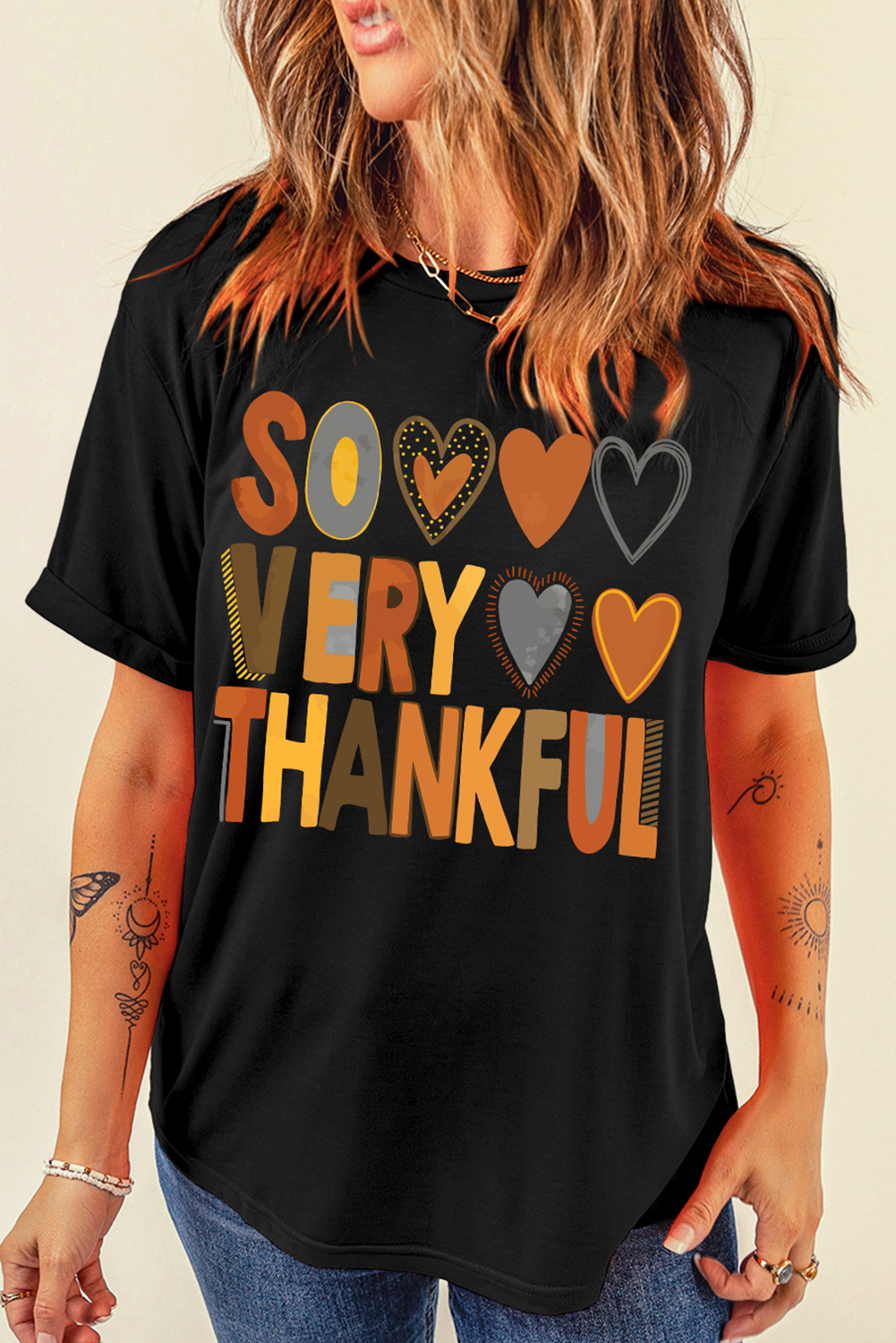 White Thanksgiving Slogan Print Crew Neck T Shirt - loveforevers