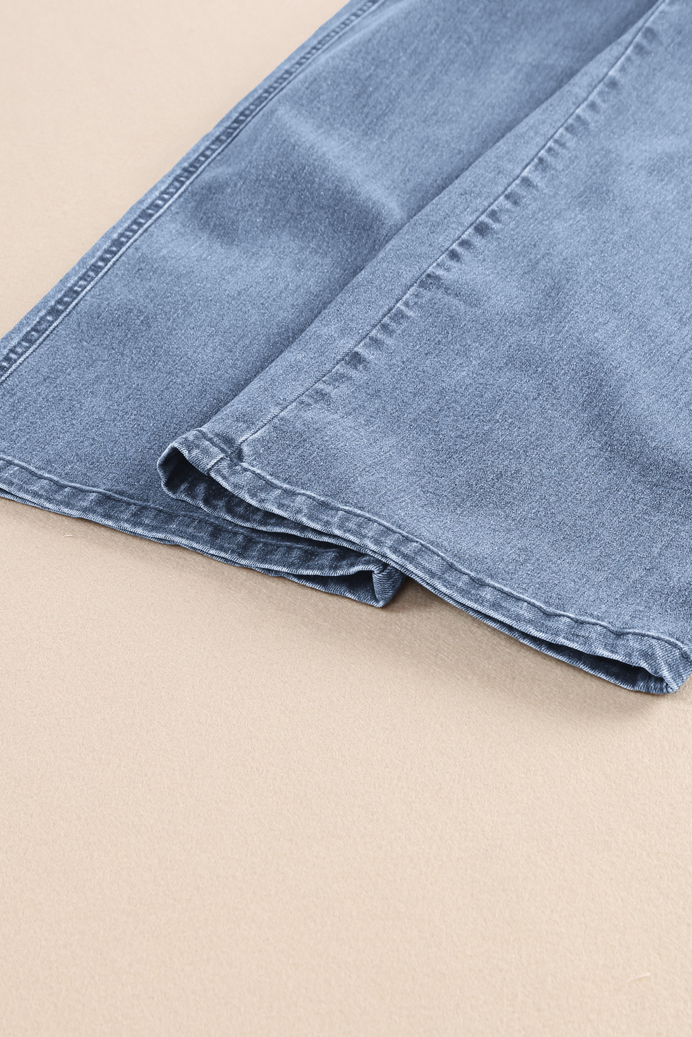 Sky Blue High Waist Cropped Wide Leg Jeans - loveforevers