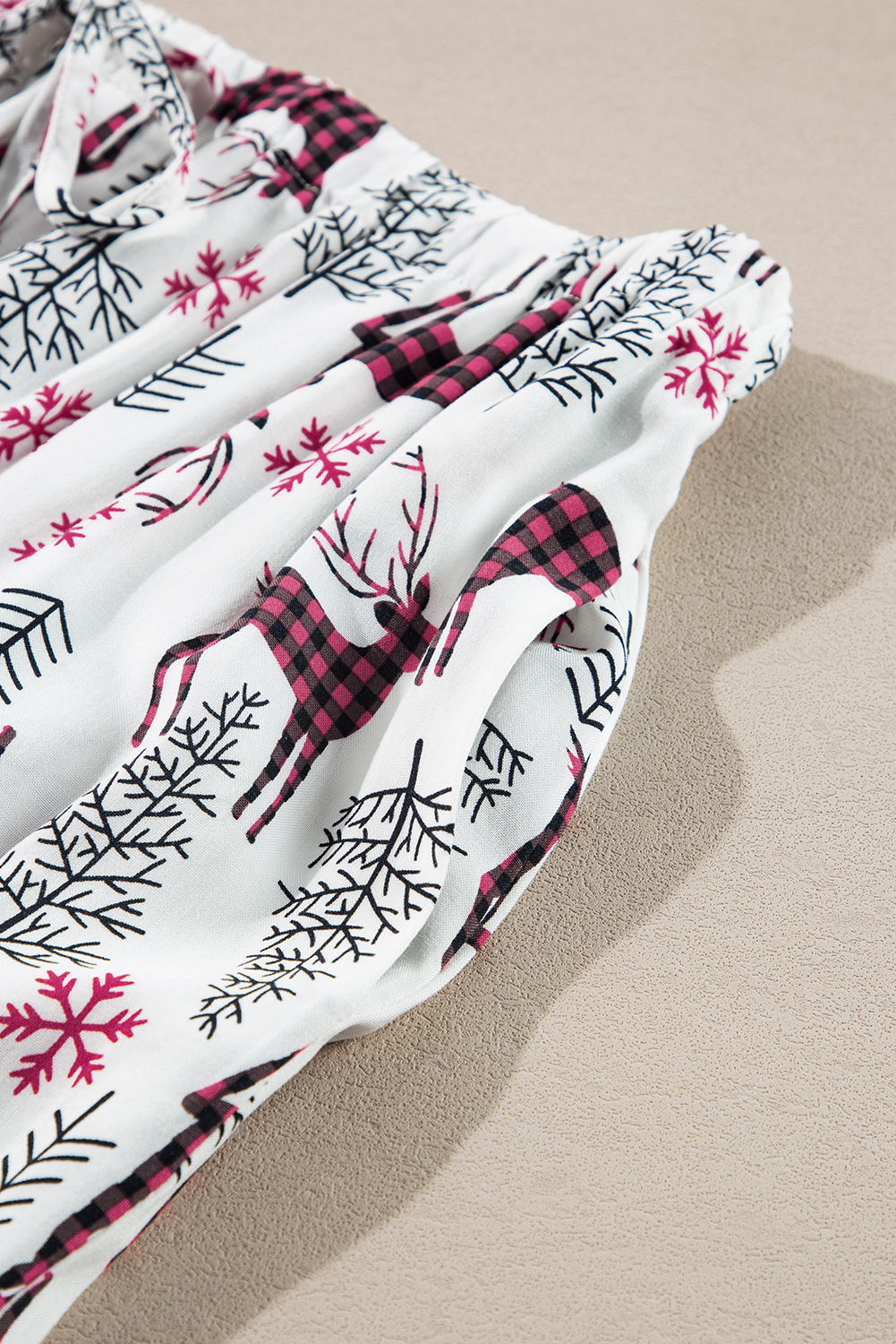 White Christmas Printed Shirt and Pants Pajama Set - loveforevers