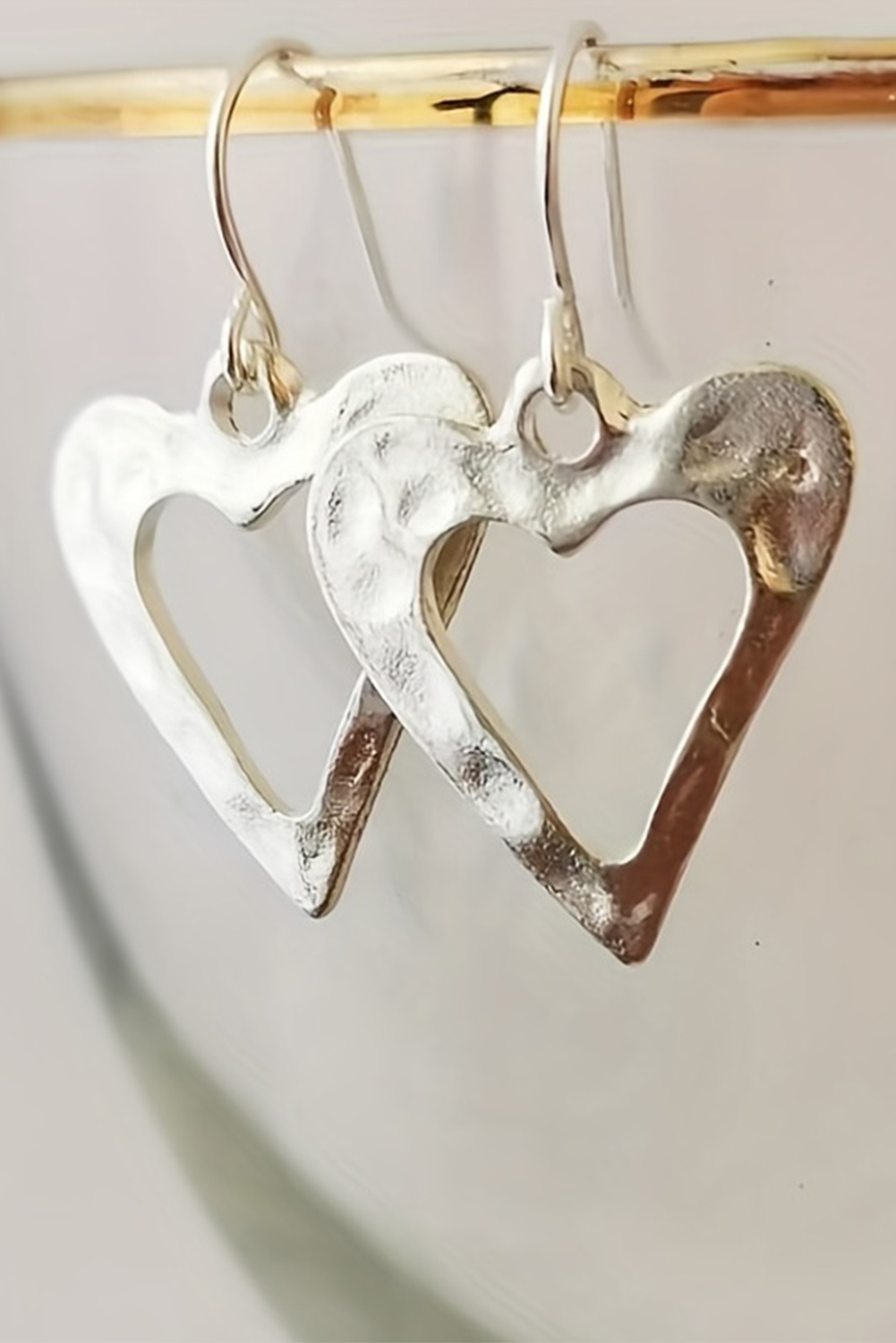 Red Valentines Day Heart Shape Tiered Dangle Earring - loveforevers