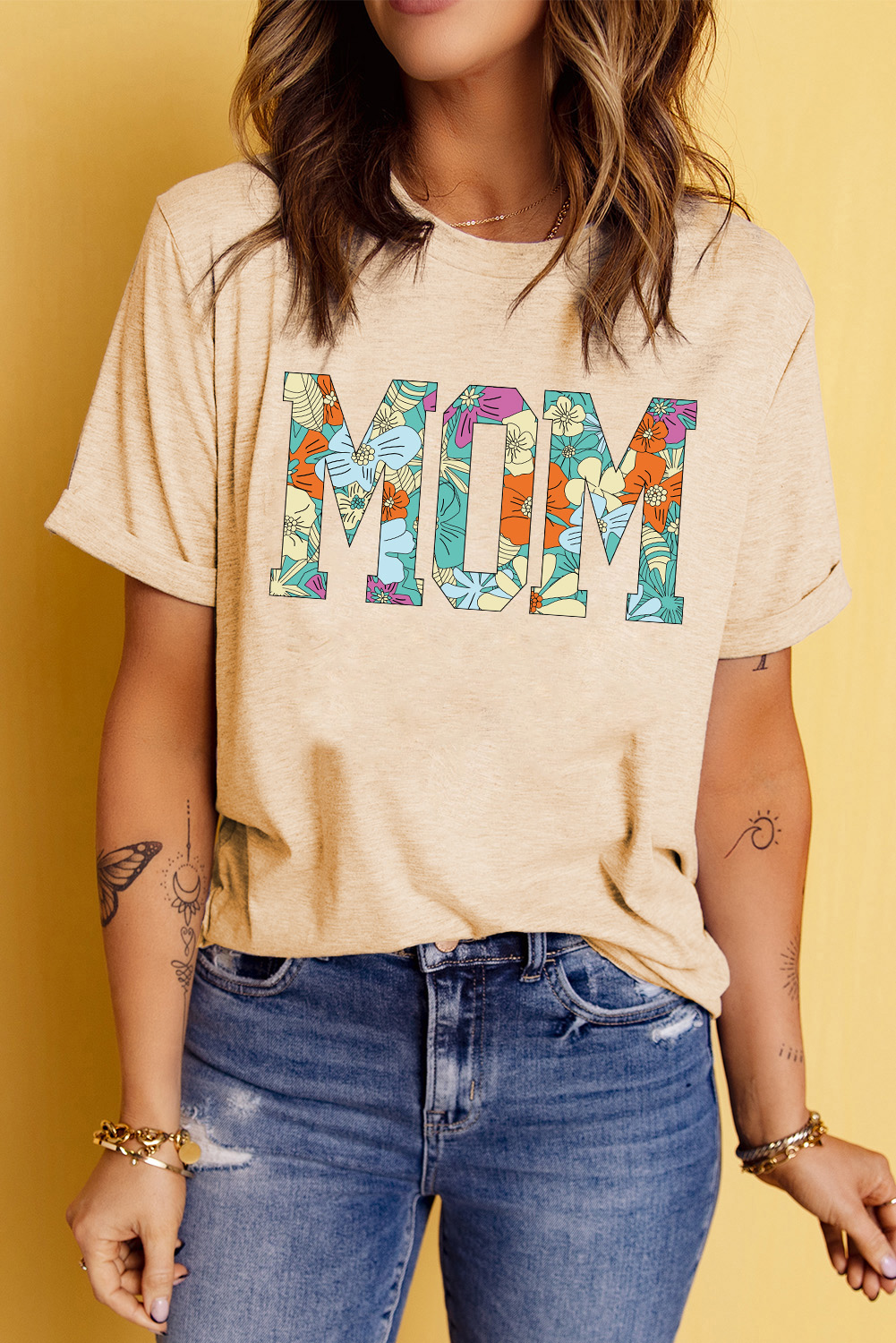 White Bull Skull American Flag Graphic Tee - loveforevers