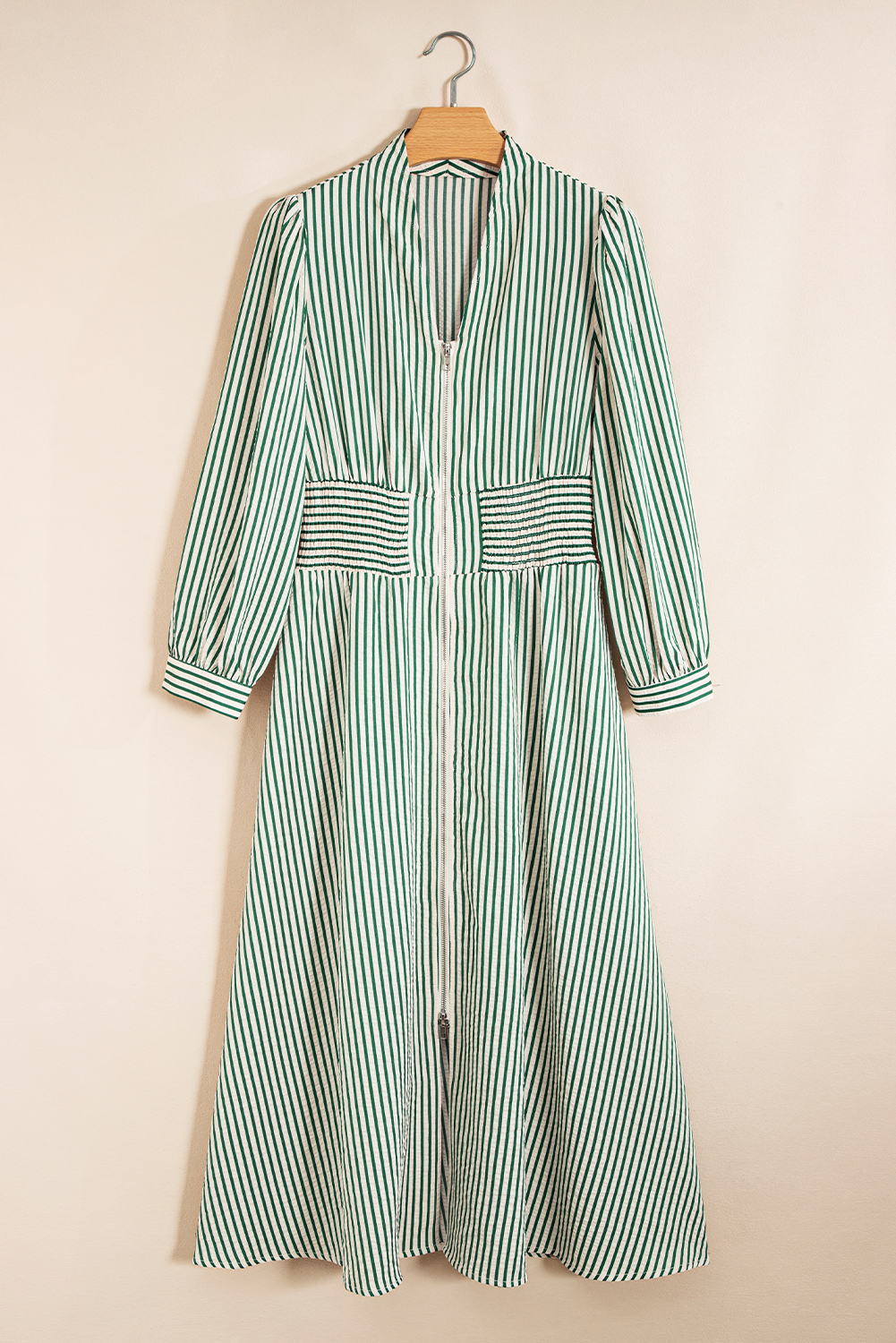 Coffee Plaid Print Full Zipper Cinched Waist Fit Flare Sleeveless Maxi Dress - loveforevers