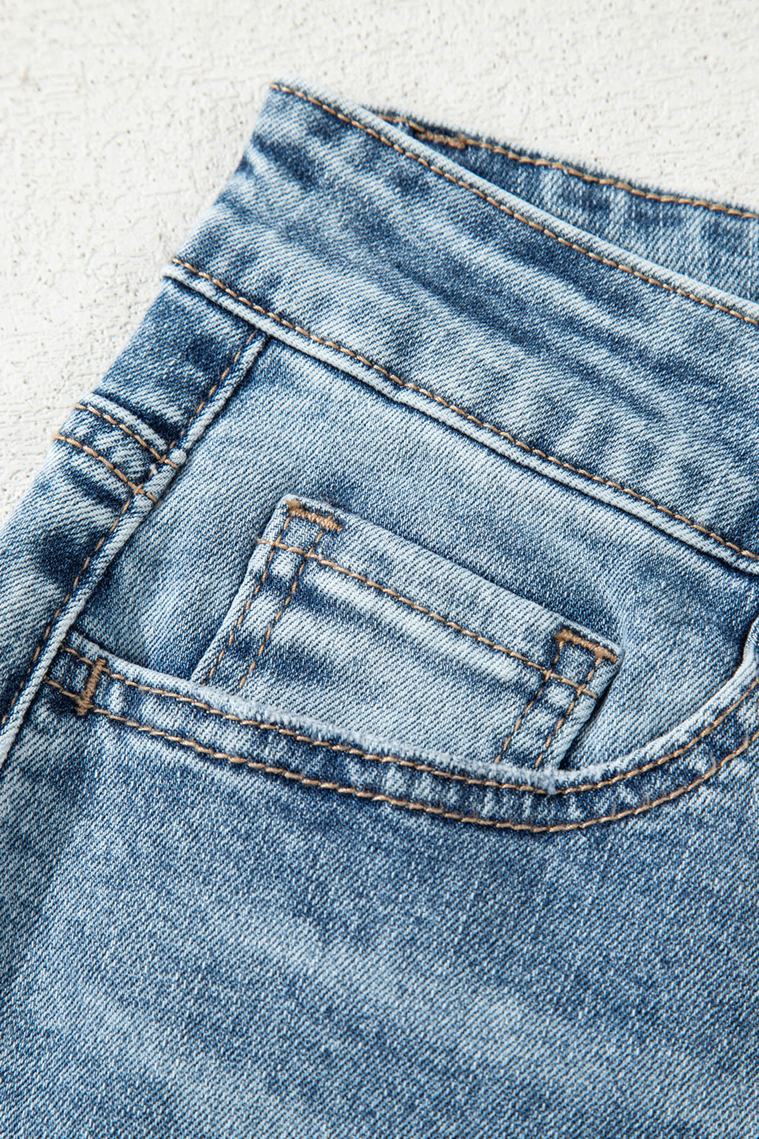 Myosotis Raw Hem Ripped Open Knee Fit Flare Jeans - loveforevers