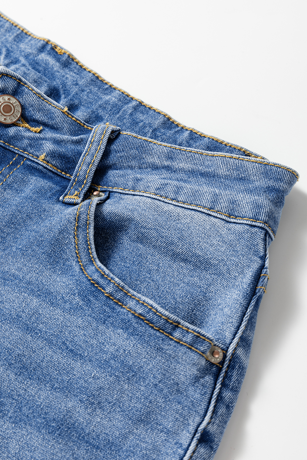 Real Teal Raw Hem Unique Cuffs Straight High Rise Loose Jeans - loveforevers