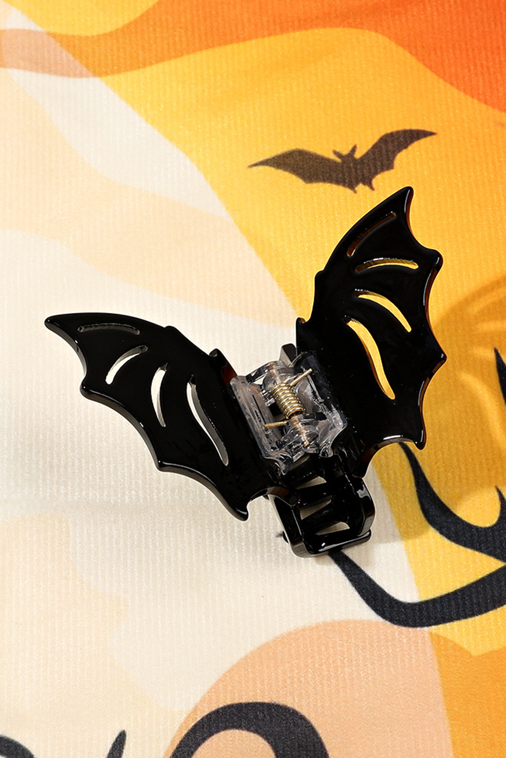 Black Halloween Bat Shape Hair Claw Clip - loveforevers