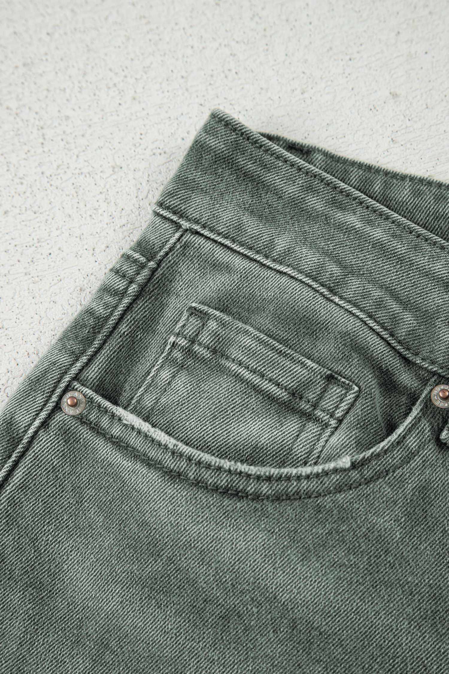 Four Leaf Clover Slight Distressed Raw Edge Wide Leg Jeans - loveforevers