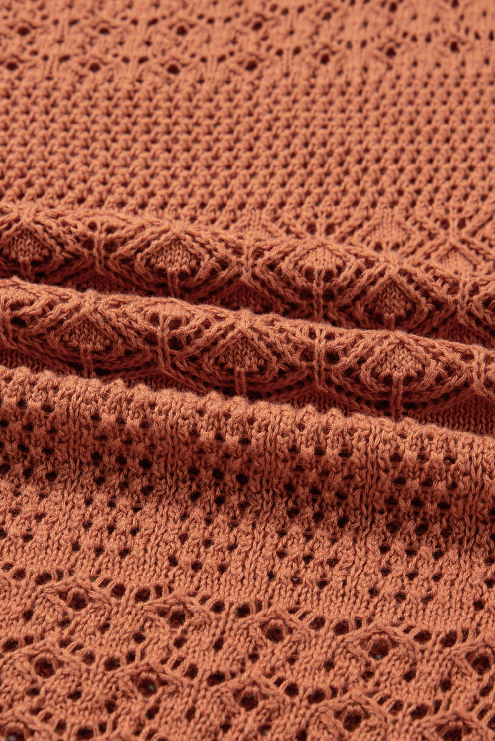 Redwood Burl Mixed Pattern Knitted Open Front Plus Cardigan - loveforevers