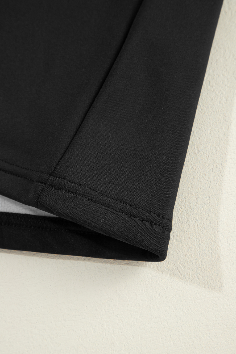 Black Mock Neck Thermal Lined Long Sleeve Tee - loveforevers
