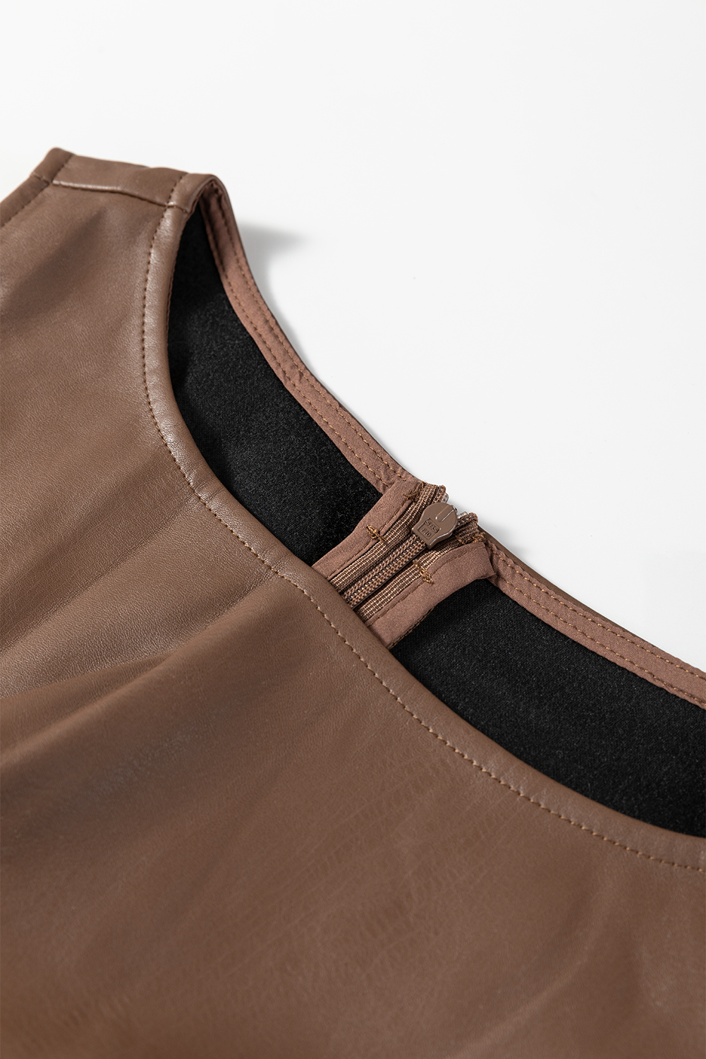 Wild Ginger  Vegan Leather Sleeveless Mini Dress - loveforevers