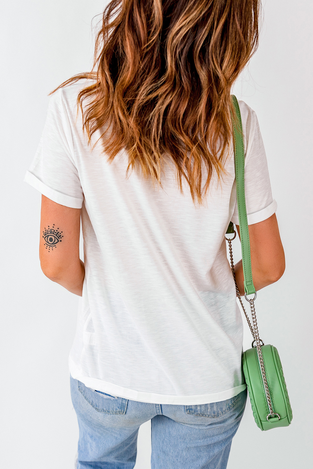 White Hippity Hoppity Graphic Loose Tee - loveforevers