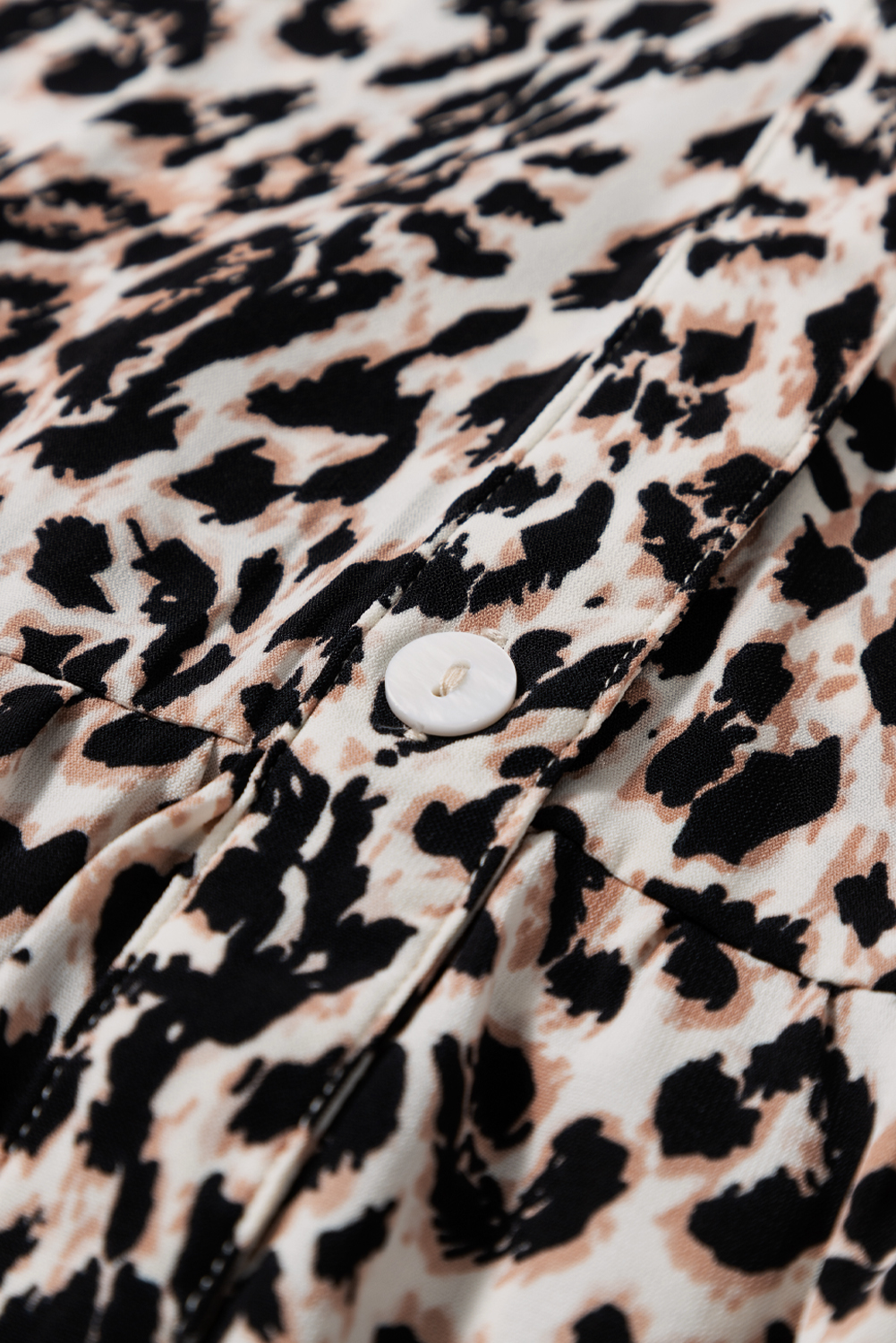 Apricot Leopard Print Tiered Wide Sleeve Maxi Dress - loveforevers