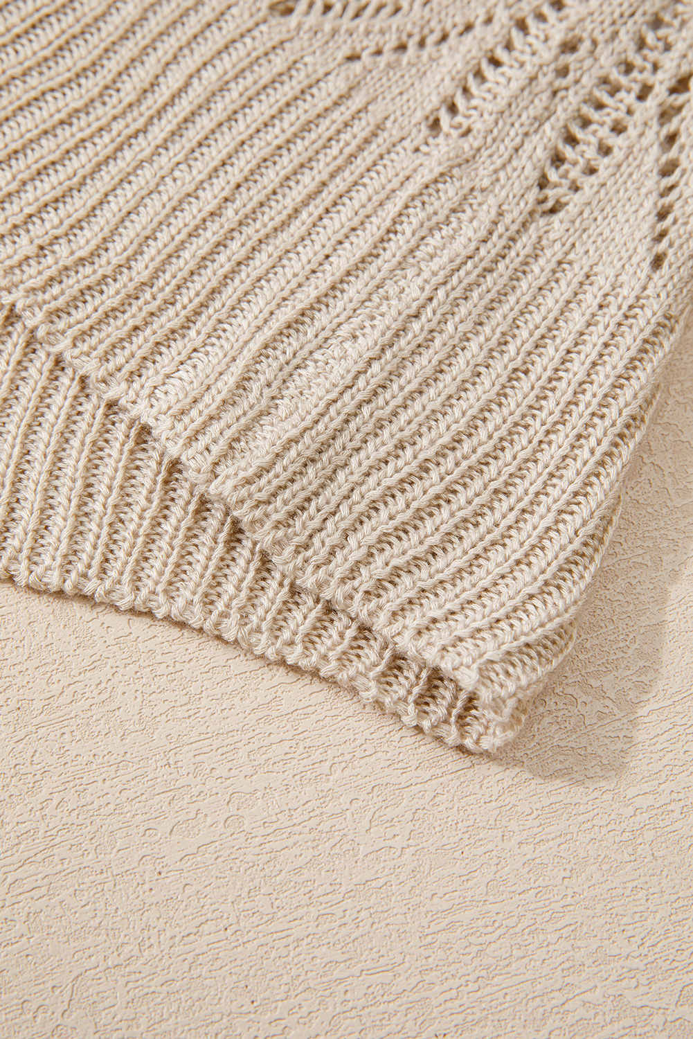 Parchment Hollow Out Buttons Front Long Cardigan - loveforevers