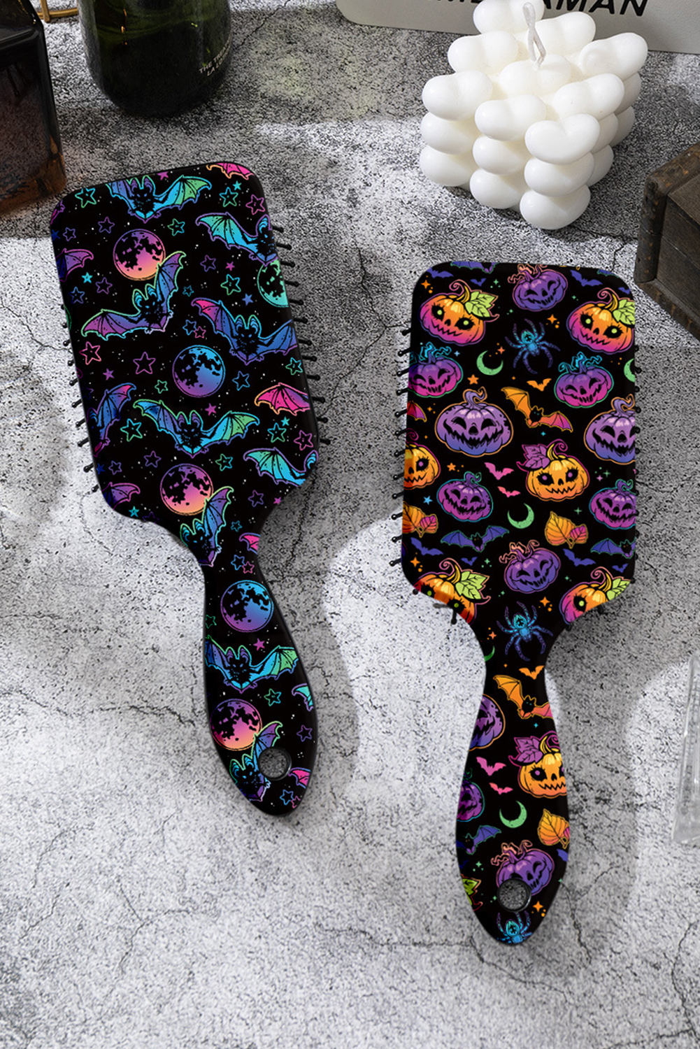 Black Spooky Halloween Pumpkin Air Cushion Comb - loveforevers