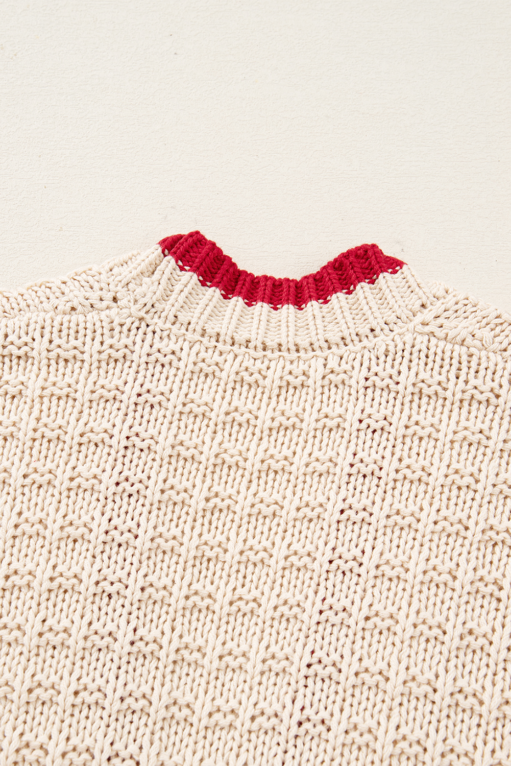 Apricot Bow Pattern Textured Open Front Baggy Cardigan - loveforevers