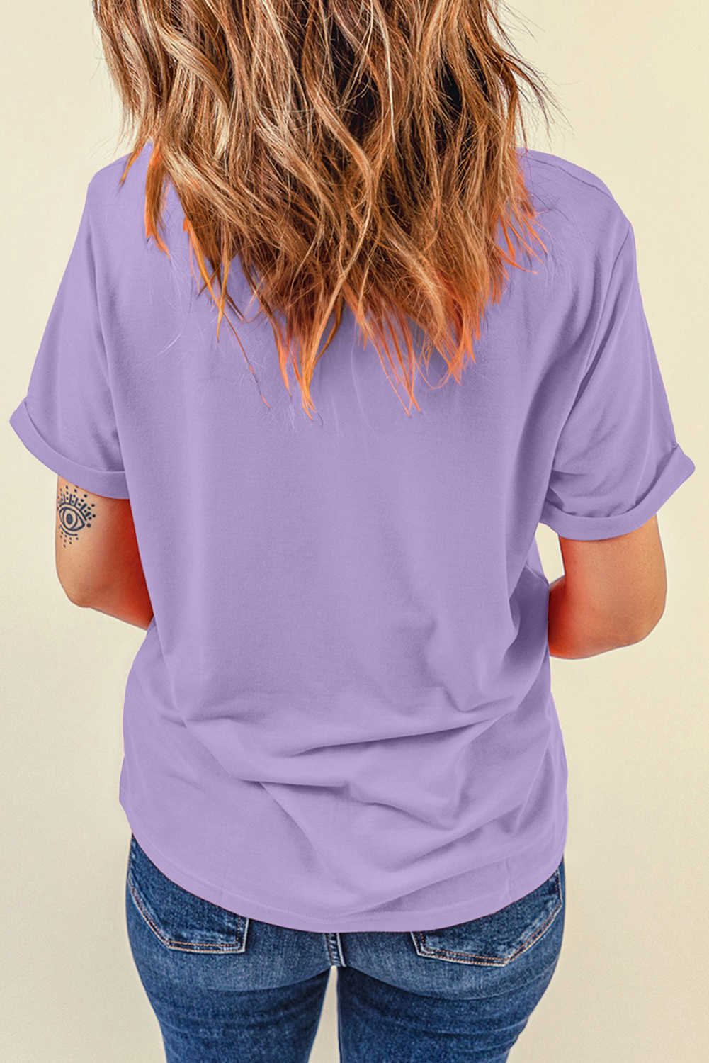 Wisteria Checkerboard MAMA Graphic Crewneck Tee - loveforevers