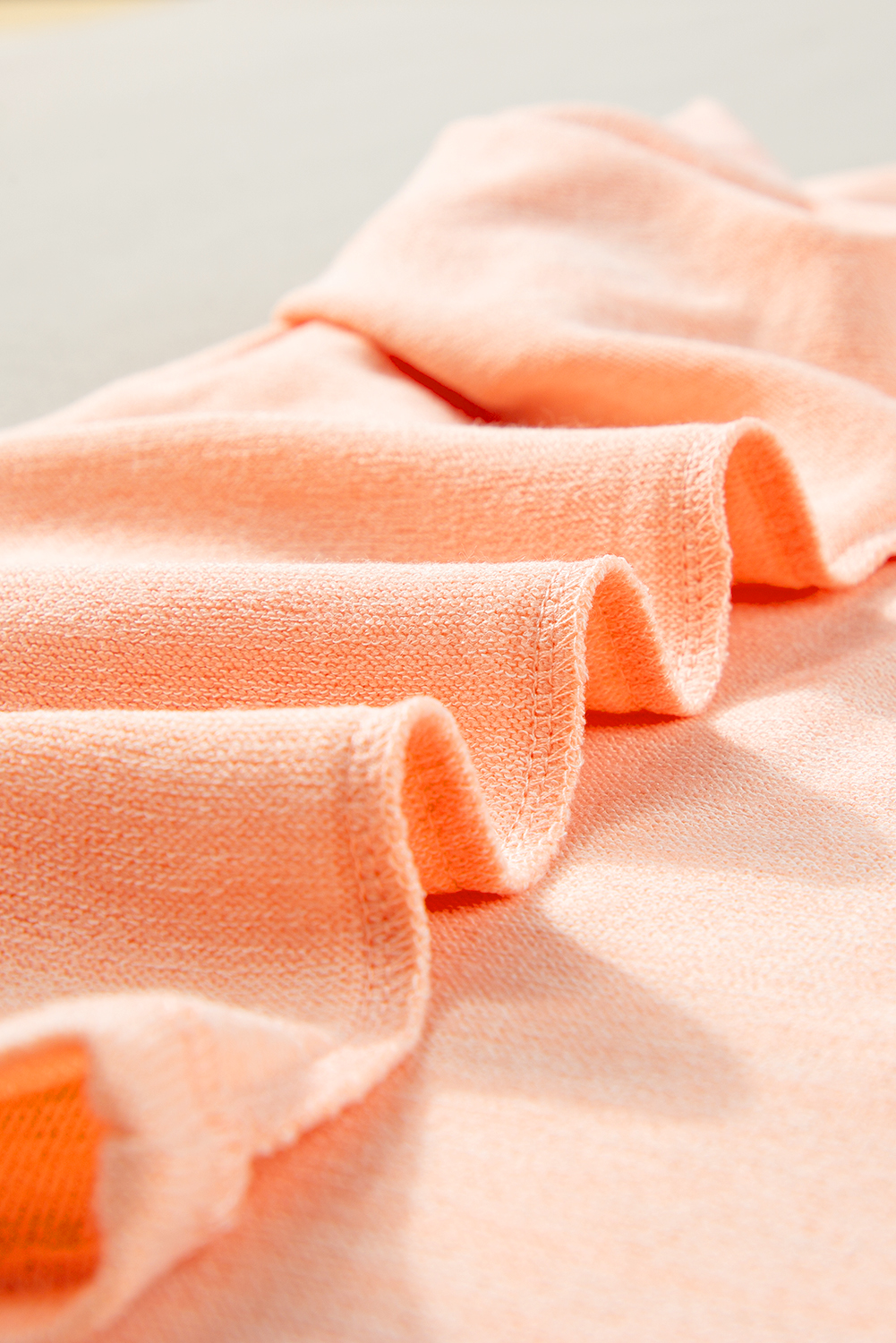 Apricot Pink Button Detail Batwing Sleeve Casual Tee - loveforevers