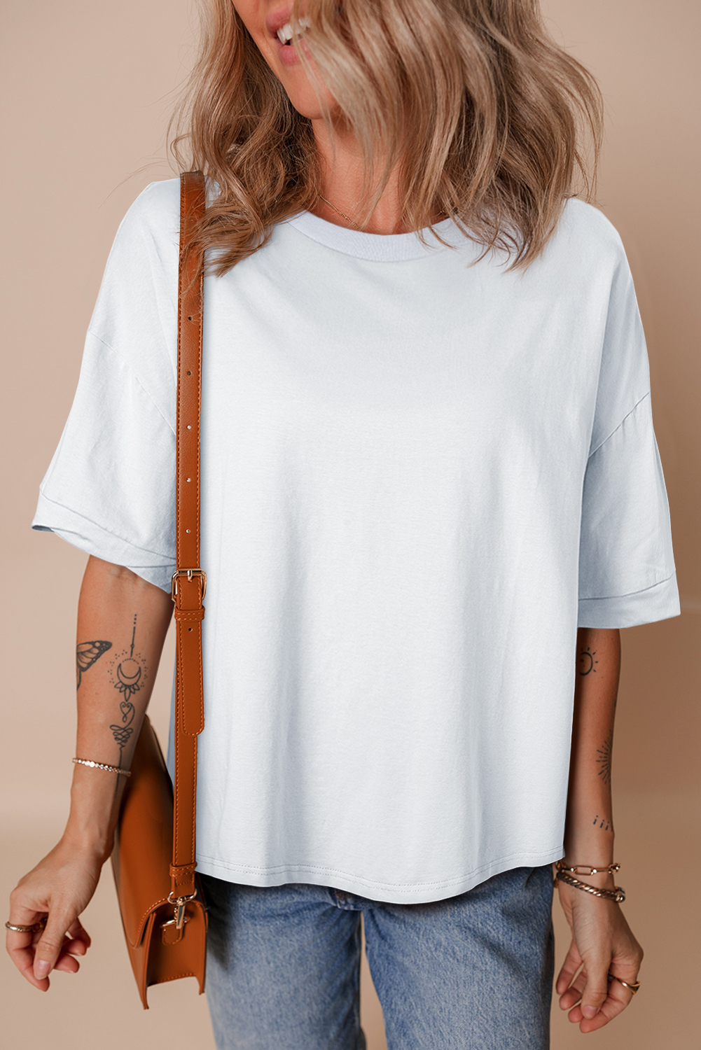 Black Loose Half Sleeve Hi Low Hem T Shirt - loveforevers