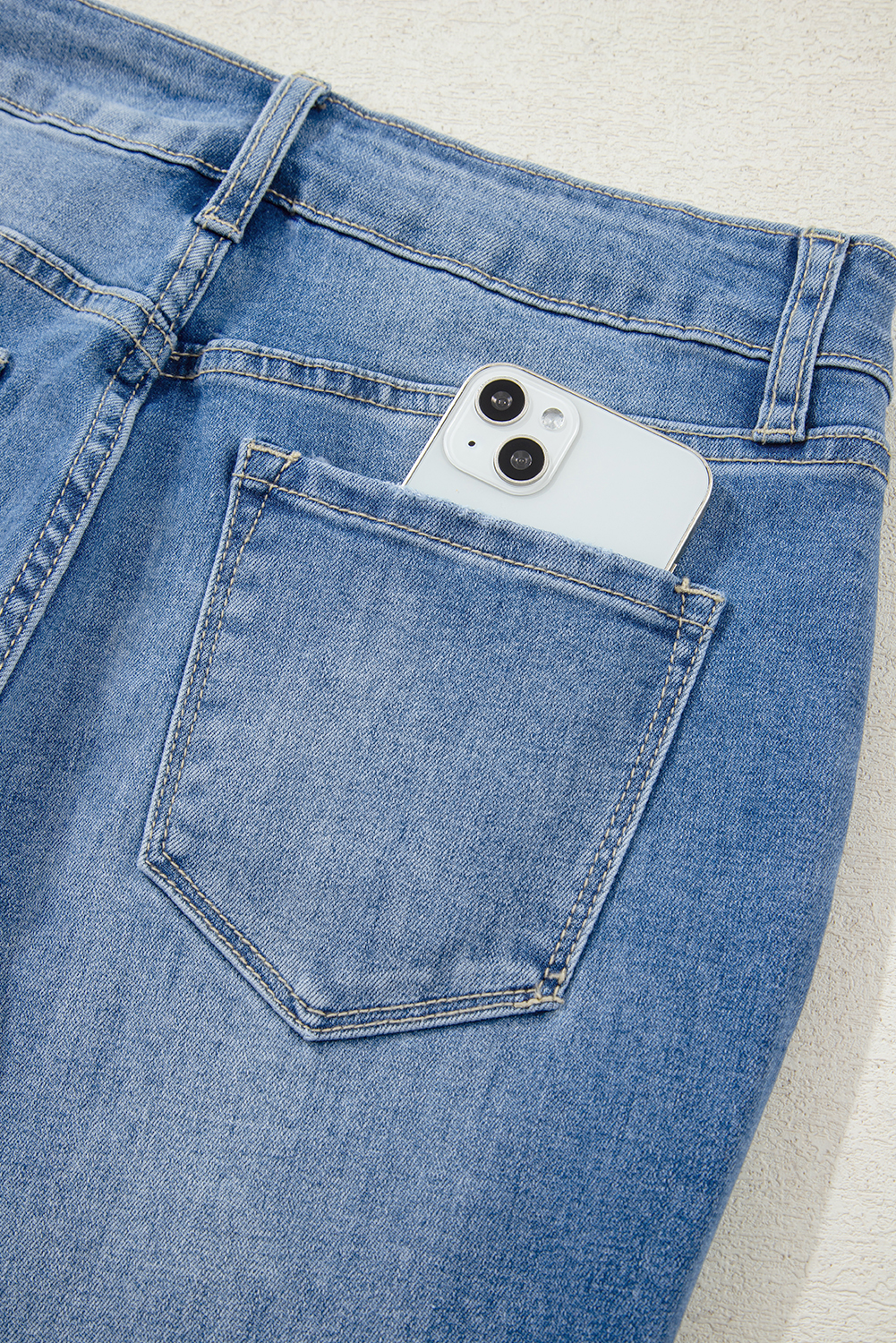 Ashleigh Blue Cut out Side Frayed Hemline Flare Jeans - loveforevers