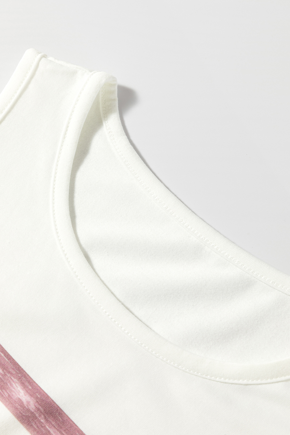 Red Stripe Rainbow Round Neck Tank Top - loveforevers