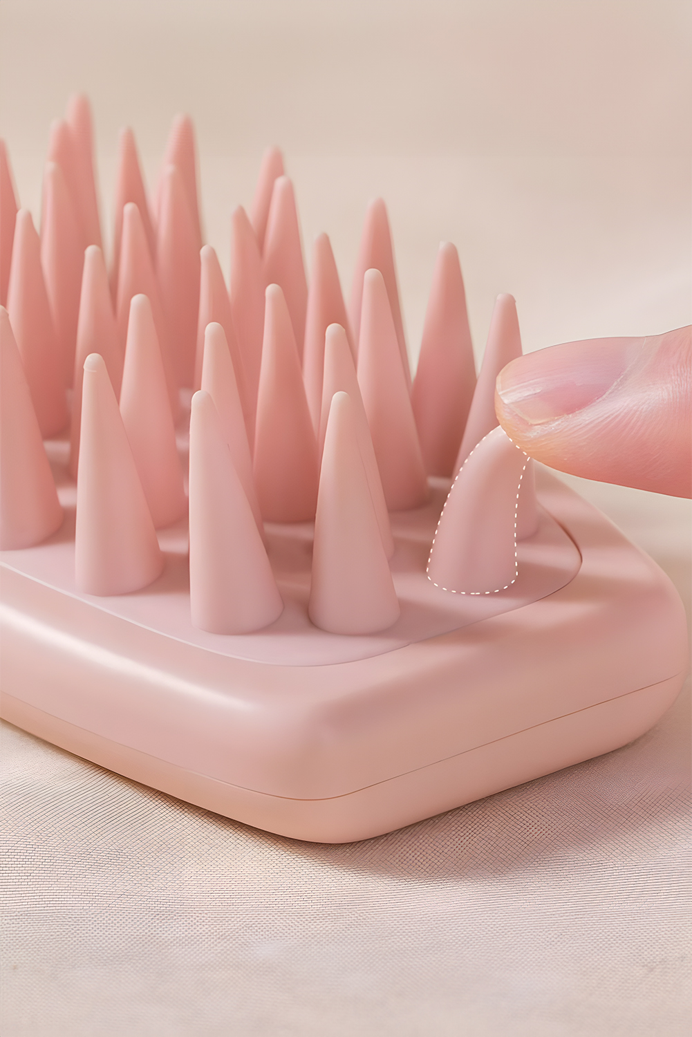 Light Pink Silicone Scalp Massage Hair Brush - loveforevers