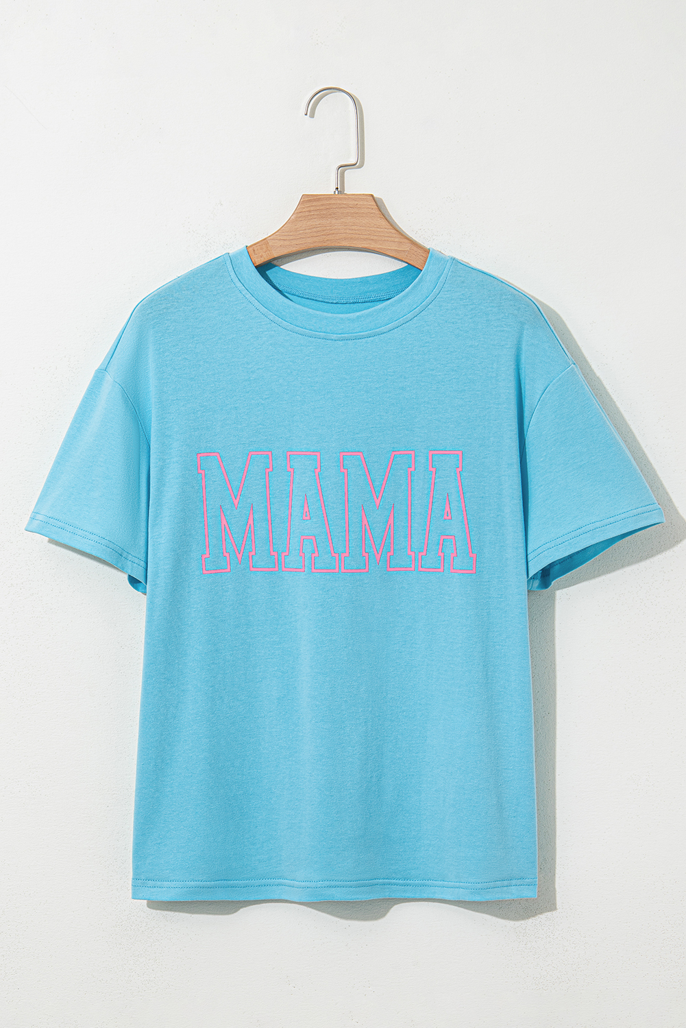 Black MAMA Letter Graphic Neon T Shirt - loveforevers