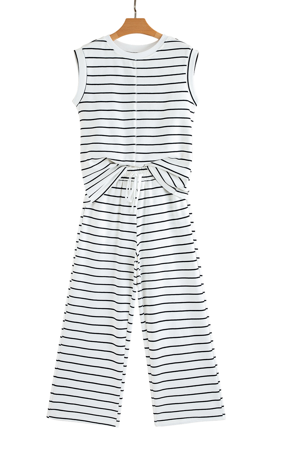 Sail Blue Casual Wide Leg 2pcs Pants Set - loveforevers
