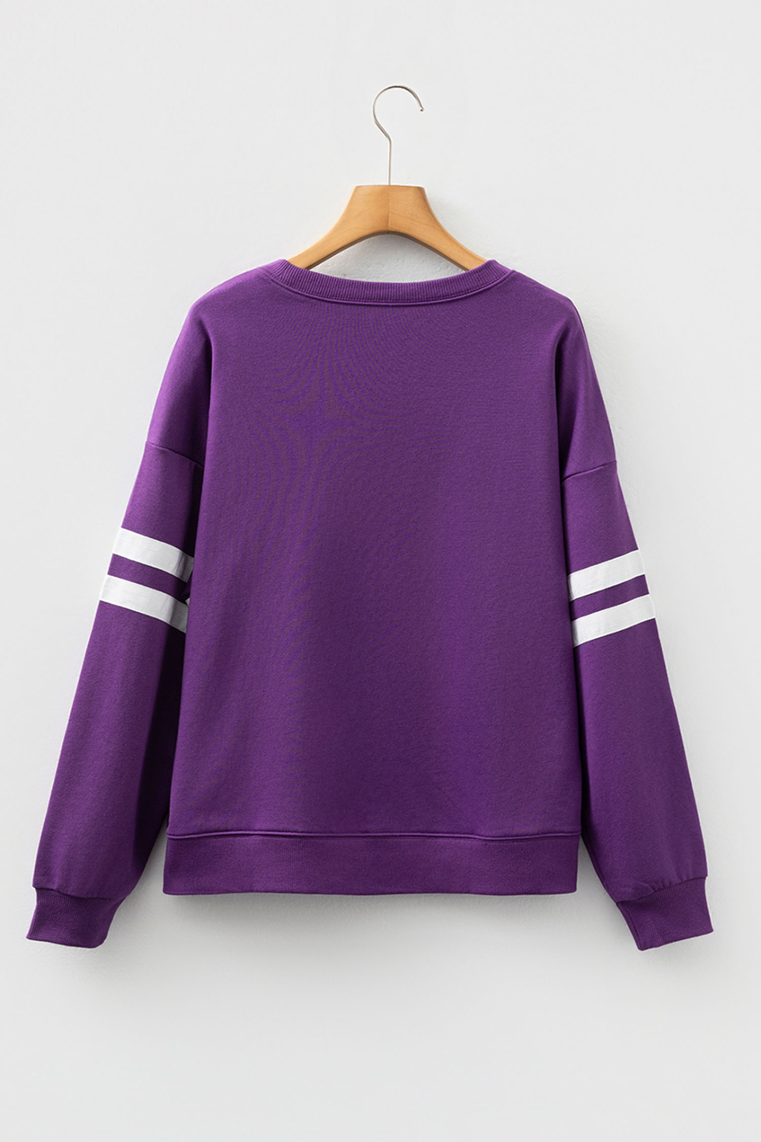 Black Sequin Mardi Crown Dropped Shoulder Varsity Sweatshirt - loveforevers