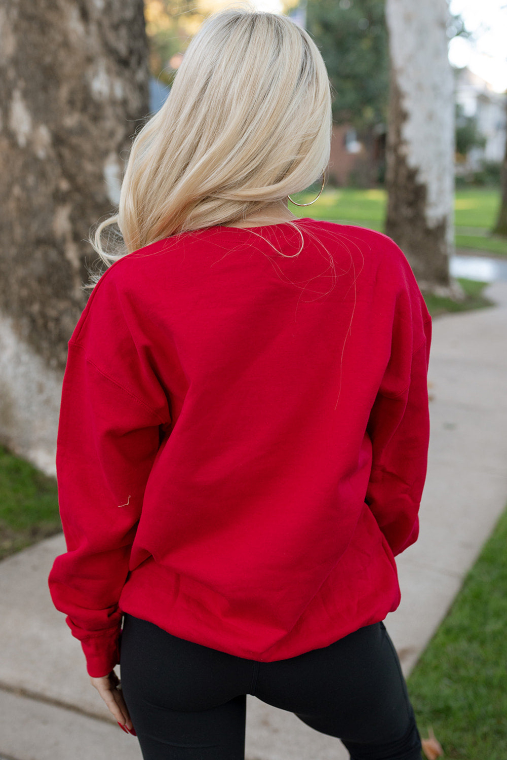Red SANTA BABY Embroidered Crewneck Christmas Sweatshirt - loveforevers