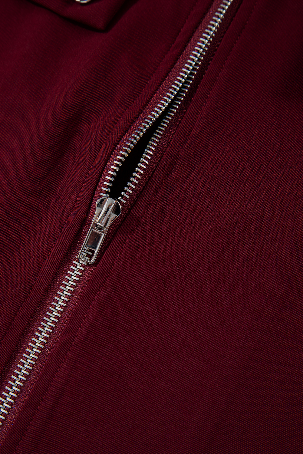 Red Dahlia Collar Tab Sleeve Zip Up Flap Detail Jacket - loveforevers