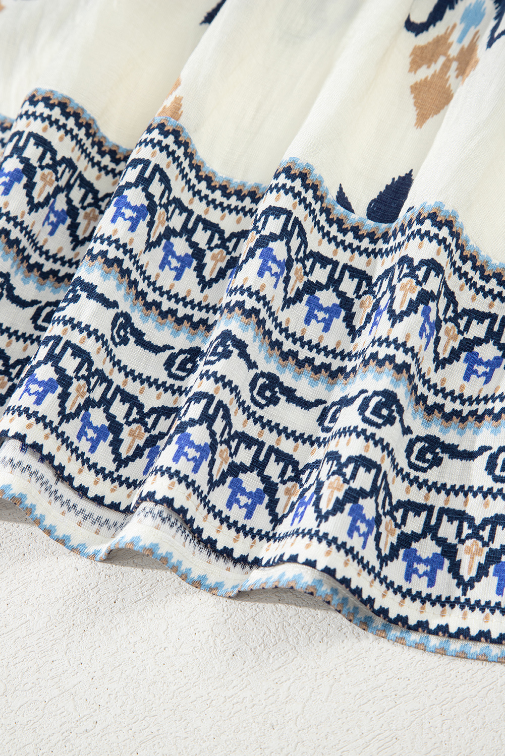 Blue Bohemian Fashion Print Spaghetti Straps Loose Tank - loveforevers