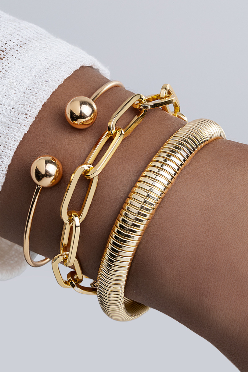 Gold Plated 3 Pieces Different Bracelets - loveforevers