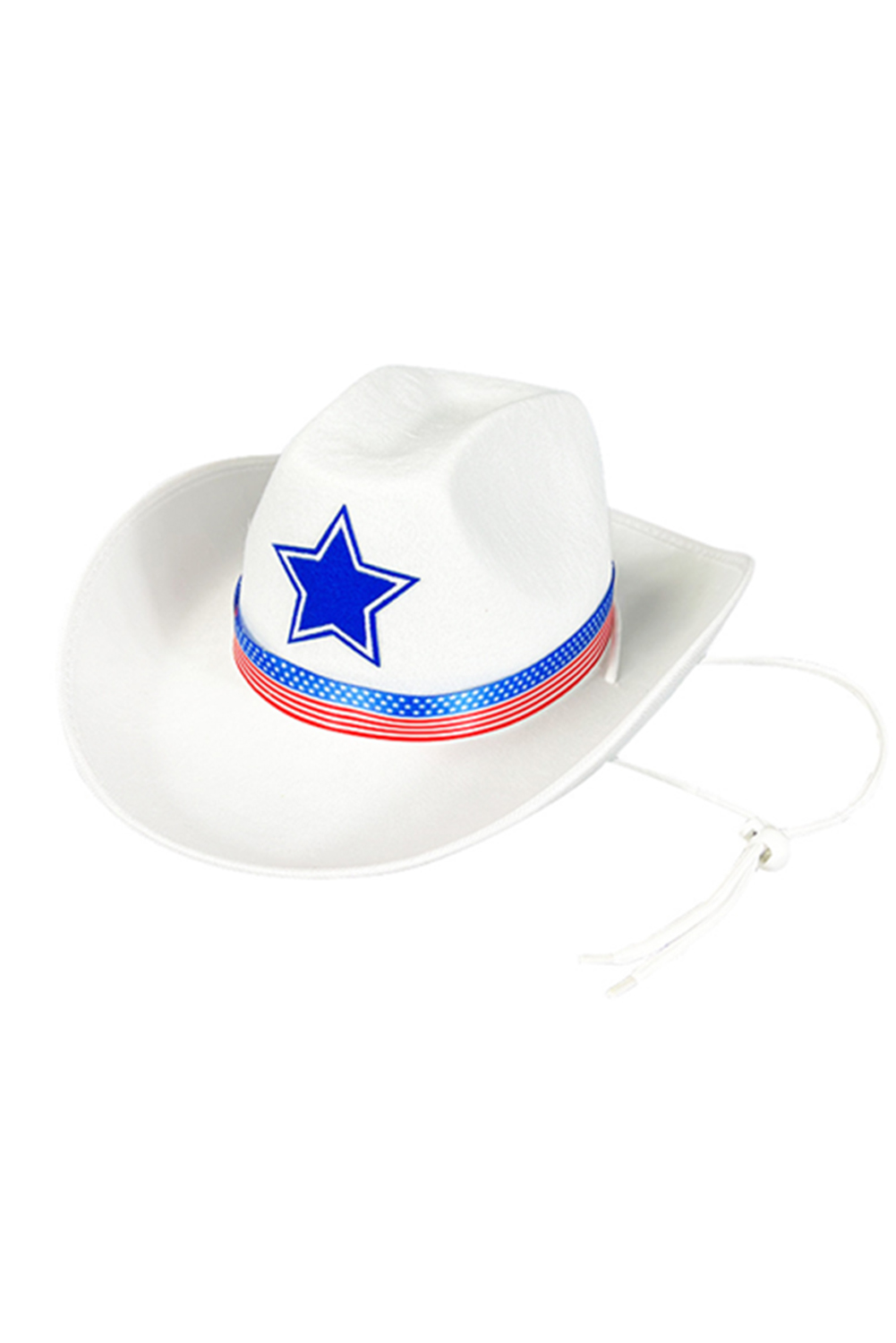 White American Flag Theme Print Wide Brim Cowboy Hat - loveforevers